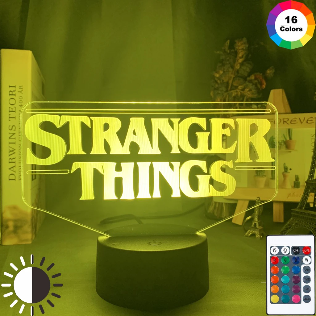 

American Web Television Series Stranger Things Led Night Light 7 Colors Changing Touch Sensor Bedroom Nightlight Table Lamp Gift