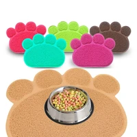 cat bowl mat dog pet water feeding food dish tray mat for cat litter box paw shape breathable pet cat litter mat
