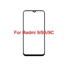 10 шт. для Xiaomi Redmi 9 9A 9C Ремонт Замена частей наружном ЖК-экран передняя Сенсорная панель ЖК-дисплея экрана из стекла для мобильного телефона защитный чехол для объектива