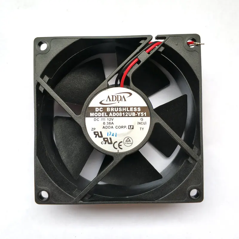 

New Origianl for ADDA AD0812UB-Y51 DC12V 0.38A 8CM 80x80x32MM 2Lines Computer cooling fan