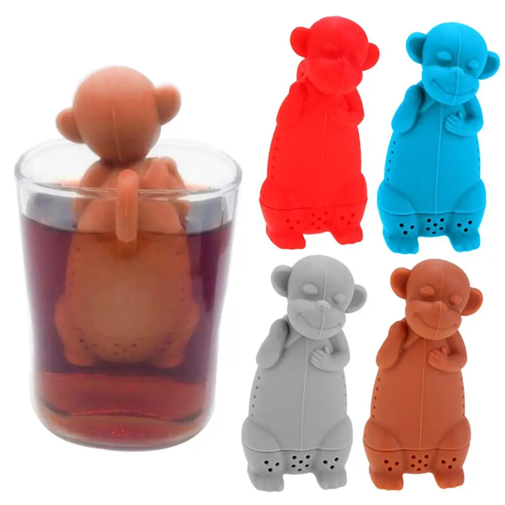 Monkey Tea Infuser Filter Silicone Bags Diffuser Strainer Brewing Making Device Ball Kitchen Tools | Дом и сад