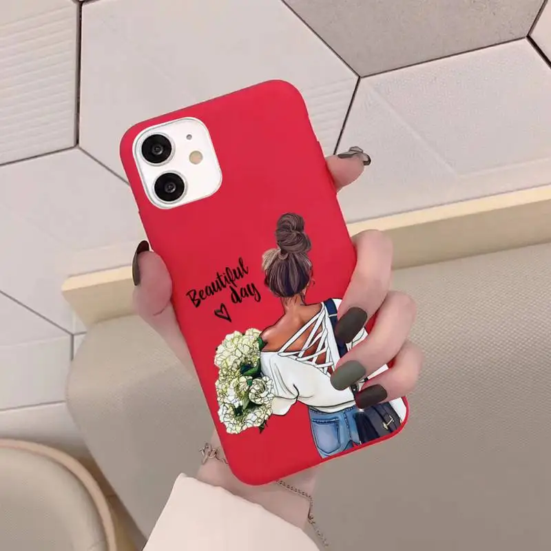 

Yinuoda Fashion Beautiful Girl Pattern Phone Case for iphone 13 11 12 mini pro max 7 8 plus 6 6s x xs max xr coque