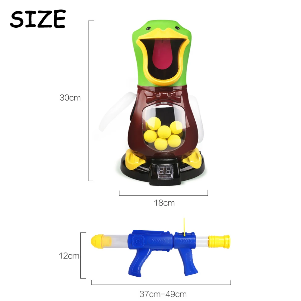 

Children Funny Air Powered Safety Soft Bullet Gun Duck Hit Hungry Shooting Duck Electronic Game Target Bullet Kids Toy HC0207