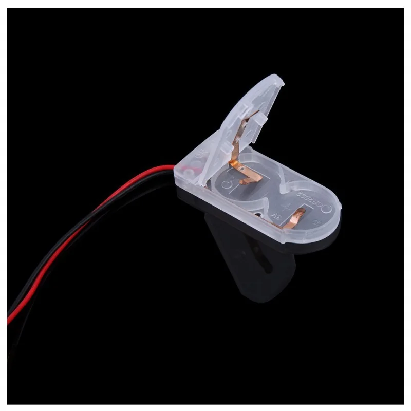 5x6 V 2 x CR 2032 держатель для монет Чехол выключатель питания (прозрачный) |