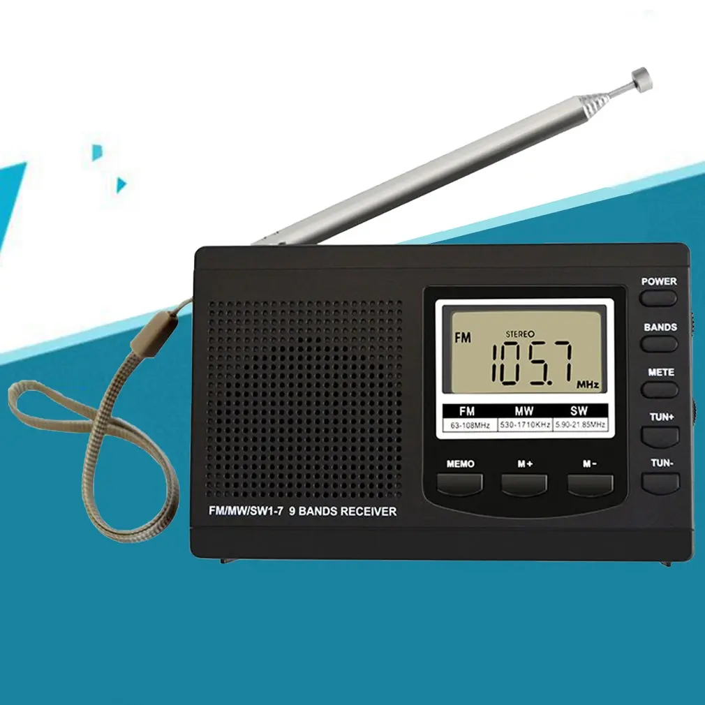 Цифровой Дисплей Портативный FM AM коротковолновое многодиапазонный