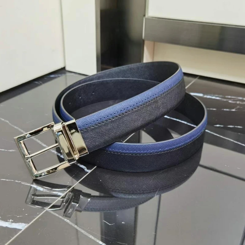 

Weaving Belt Genuine Leather Buckle Belts Luxury High Quality Cowskin Casual Business Cowboy Waistband Male Fashion Designer