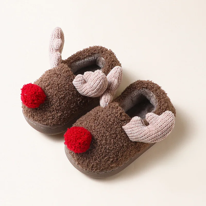 DOGEEK/комплекты детской рождественской шлёпанцы Сезон Зима Новинка Теплые детские