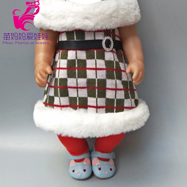 

Кукла Bebe, Сетчатое меховое платье, леггинсы, повязка на голову для куклы 18 дюймов, Одежда для куклы, рождественские подарки для девочек