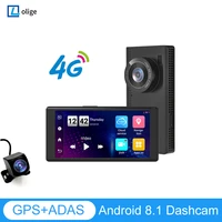 5 18 4g android 8 1 car dvr dual lens hd 1080p car auto video recorder dash cam camera wifi bluetooth dvr adas gps navigation
