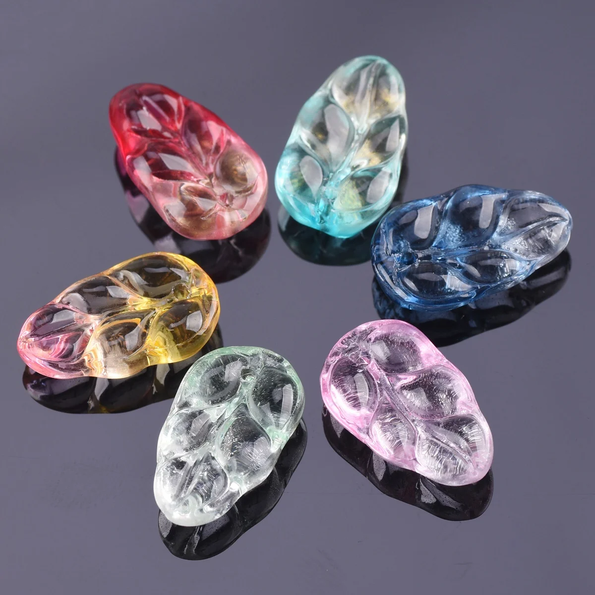 

10pcs 18x10mm Leaf Petal Shape Crystal Glass Loose Crafts Beads Top Drilled Pendants for Earring Jewelry Making DIY Crafts