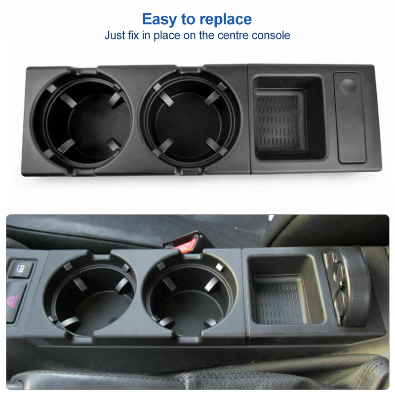 Черный стиль автомобильный держатель для центральной консоли монет коробка