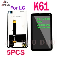 5pcs 6 53 for lg k61 lcd display touch screen digitizer assembly with frame replacement for lg k61 lcd replacement parts