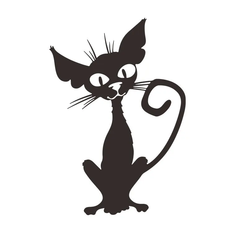 

Halloween Vinyl Black Cat Wall Sticker Removable 3D Wall Sticker Household Room Mural Halloween Decoration Supplies Dropshipping