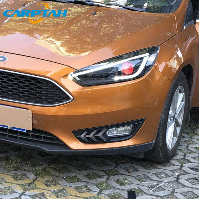 Светодиодный дневной светильник для Ford Focus 4 MK4 2015 2018 Водонепроницаемый 12V желтый