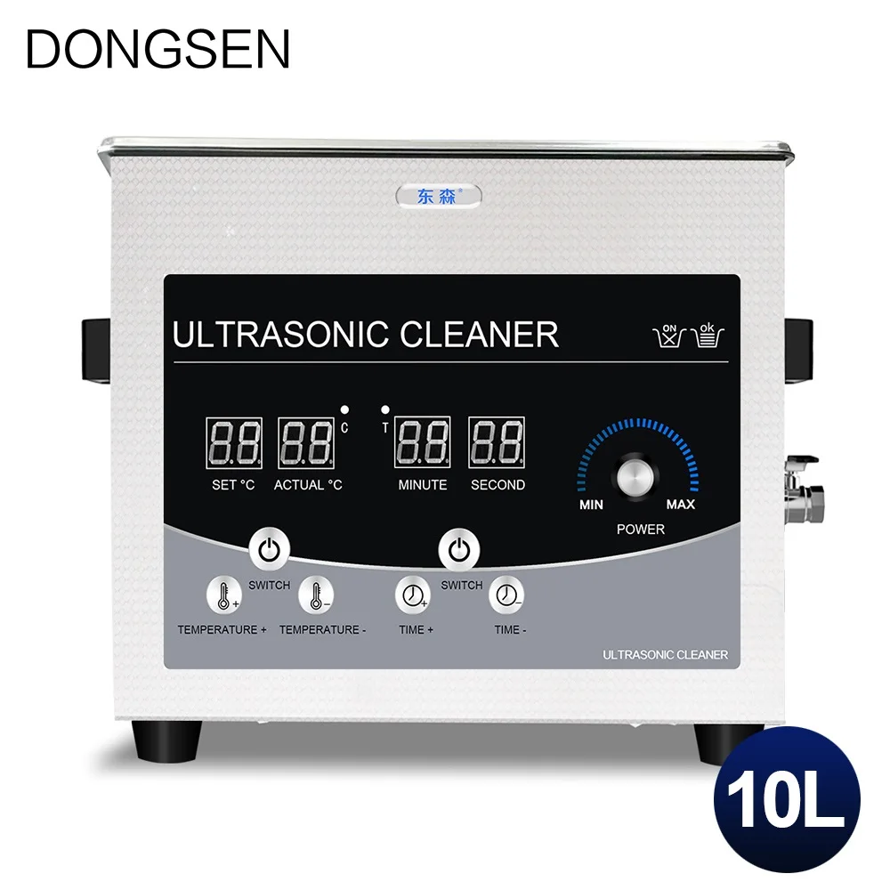 Ultrasonic Cleaner 10L Power Time Adjust Car Parts PCB Board Mold Metal Hardware Eyeglasses Degreasing Washer Bath | Бытовая техника