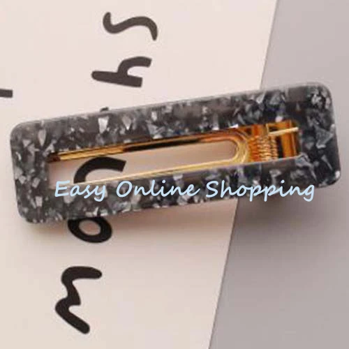 Новинка 2019 женские прямоугольные зажимы для волос в виде водной капли жестяная