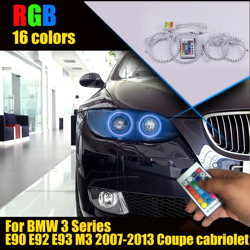 

Multi-Color Changing LED RGB SMD Headlight Halo Ring Set for BMW 3 Series E90 E92 E93 M3 2007-2013 Coupe Cabriolet