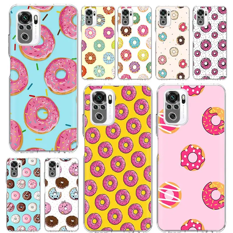 

Donut Seamless Pattern Phone Case Funda For Xiaomi Redmi Note 10 Pro 8 9 Pro 9S 10S 8T 8A 9A 9C 7 7A 6 6A Cover Coque Capa