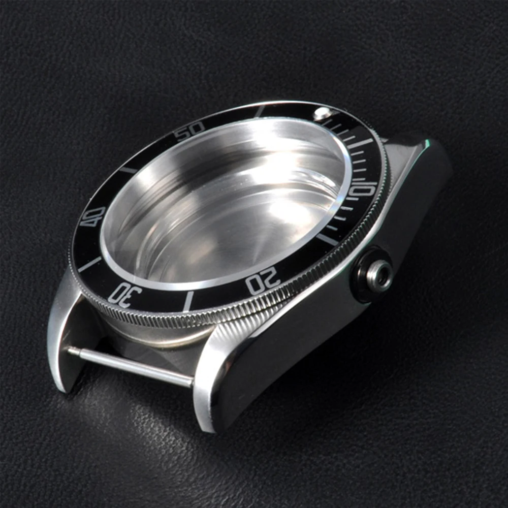 41 мм корпус из сапфирового стекла алюминиевый черный ободок детали для часов