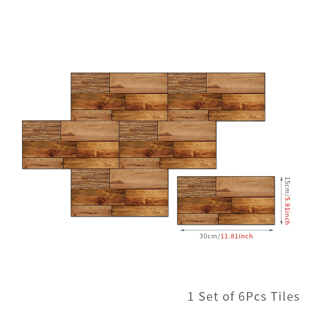 wood grain matte tile self adhesive pvc wall sticker kitchen bathroom veranda floor wc waterproof home decor art mural wallpaper free global shipping