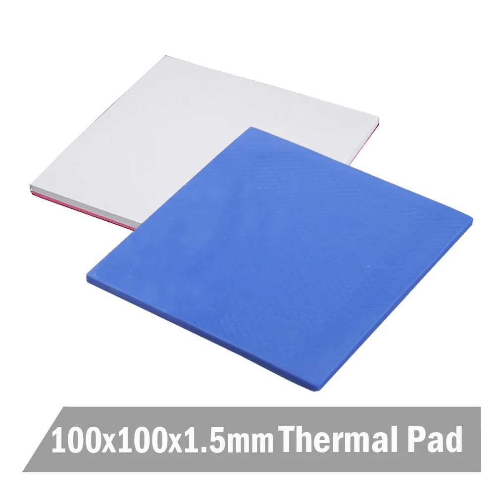 20pcs/set 100x100x1.0MM Blue&white Silicone Conductive Heatsink Thermal Pad Pads 10 pcs to 220 silicone thermal heatsink insulator pads w insulating particles for lm78xx lm317 tdaxx