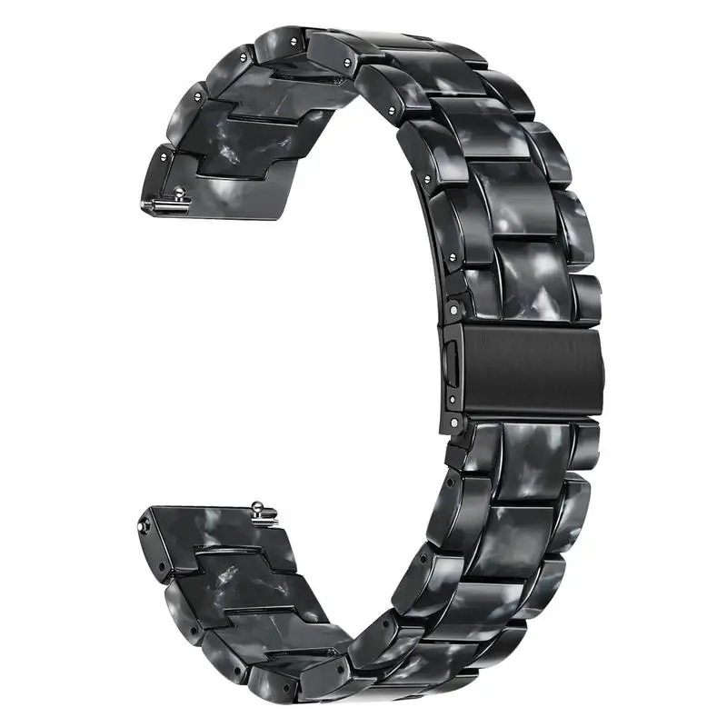 Resin Watchband for For Samsung Galaxy Watch 4 44mm 40mm / Watch 4 classic 46mm Women Men Watch Band Stainless Steel Clasp Strap