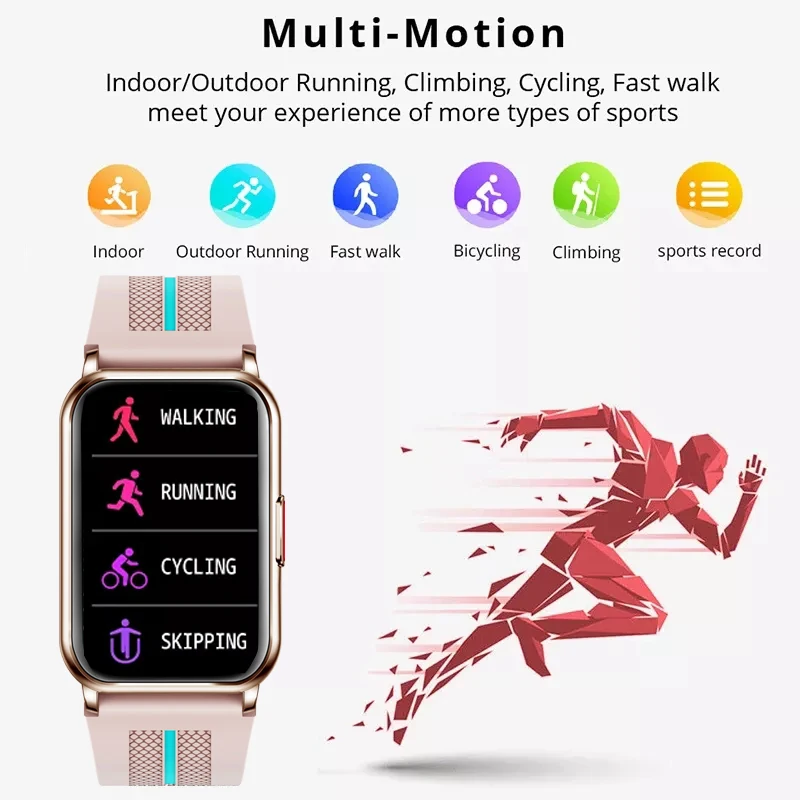 New Ladies Smart Watch Women Blood Pressure Heart Rate Monitor Fitness tracker Sport Smart Band Alarm clock reminder Smartwatch