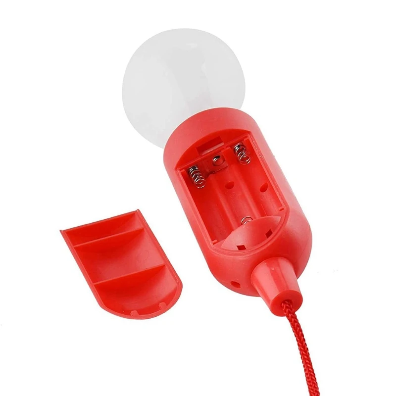 

7 Pcs Portable LED Pull Cord Light Bulb Battery Operated Hanging Pull Cord Lamp for Indoor Weddings Festivals Camping