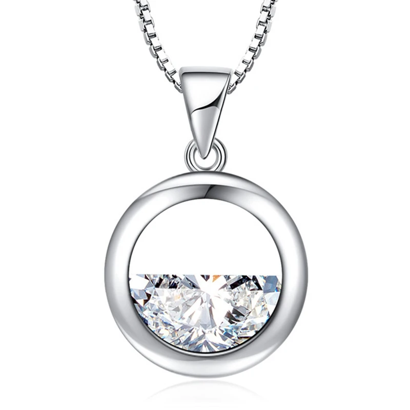 Циркон Кристалл Кулон Колье-чокер Лейка круглая подвеска украшения с простым