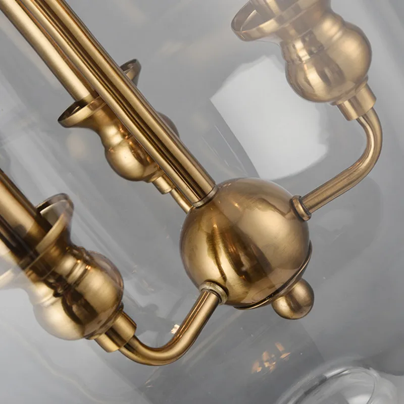 Продажа Стеклянная подвеска для бара в американском стиле в стиле лофт, ведро для свечей в стиле ретро, декоративные оссветильник ительные приборы ...