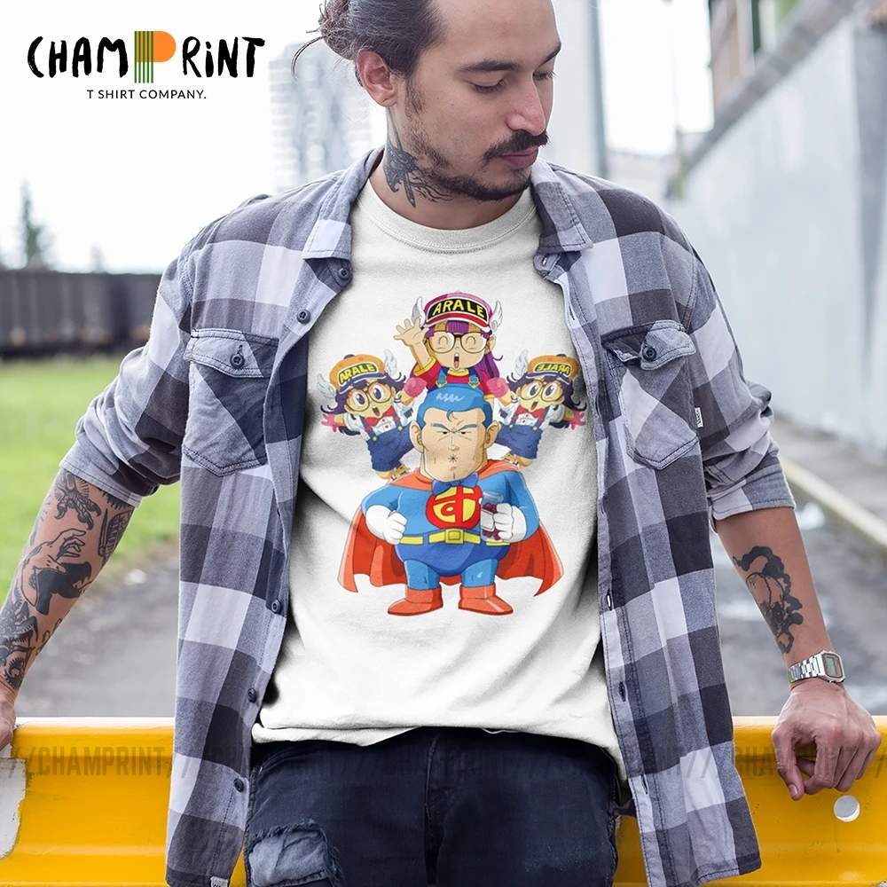 Dr. Slump и Arale футболки для мужчин с принтом одежда коротким рукавом Повседневная