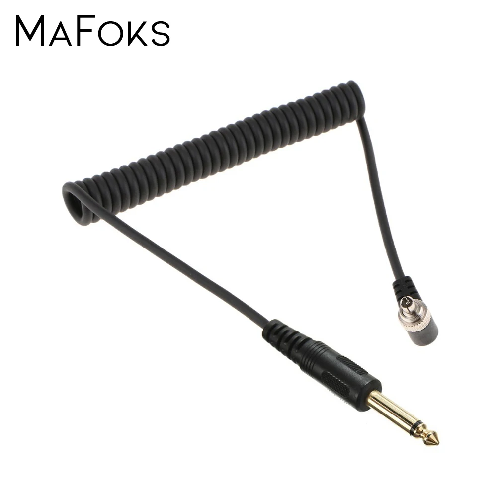 Пружинный кабель для синхронизации вспышки ПК 6 35 мм штекер 30 100 см фотостудии