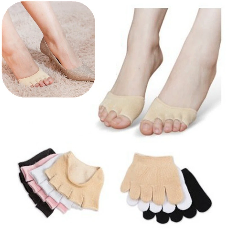 

Разделитель для пальцев ног, эластичные Полустельки, носки с отдельными пятью пальцами ног, 1 пара