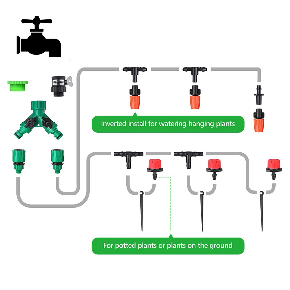 

Garden Irrigation System Adjustable Garden Automatic Irrigation Equipment Set for Home Garden Lawn Yard Sprayer Supplies