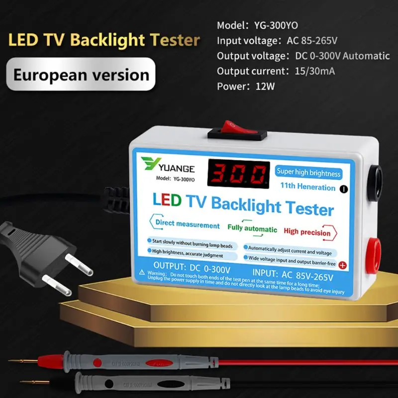 

Home LED TV Backlight Tester Output 0-300V Lamp Bead LCD Digital Display Strips 19QB
