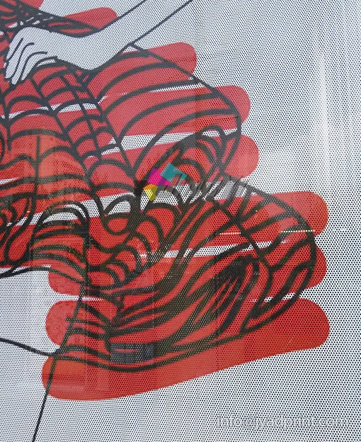 Одностороннее видение перфорированная рекламная наклейка оконная реклама