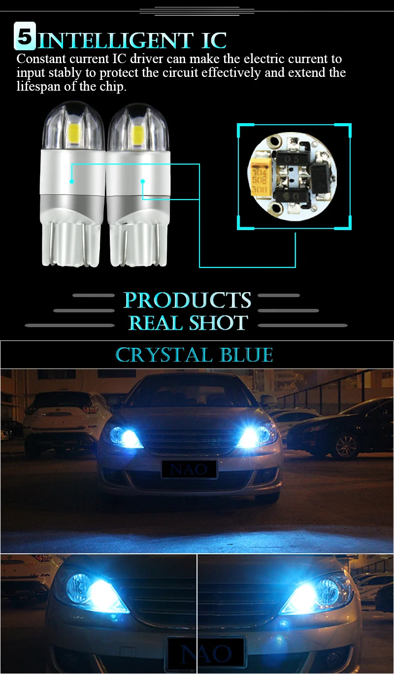 10x T10 светодиодный 12V W5W автомобильный светильник 168 194 поворот стороны номерного знака светильник Стоянкы Автомобилей автомобиля туман светильник просвет светильник NAO
