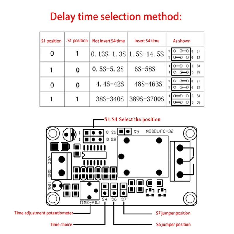 Реле задержки 12 В 5 в постоянного тока модуль переключателя включения/выключения