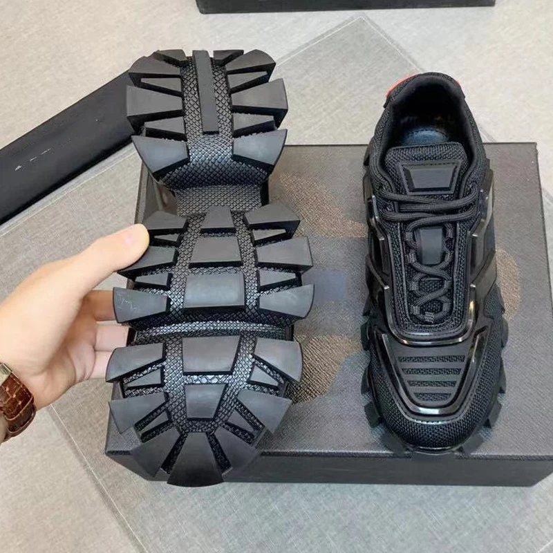 

Fashion Unisex Blended Fabrics Street Style Couples Sneakers Designer Brand Exaggerated 3D Lug-Sole Platform Shoes Men