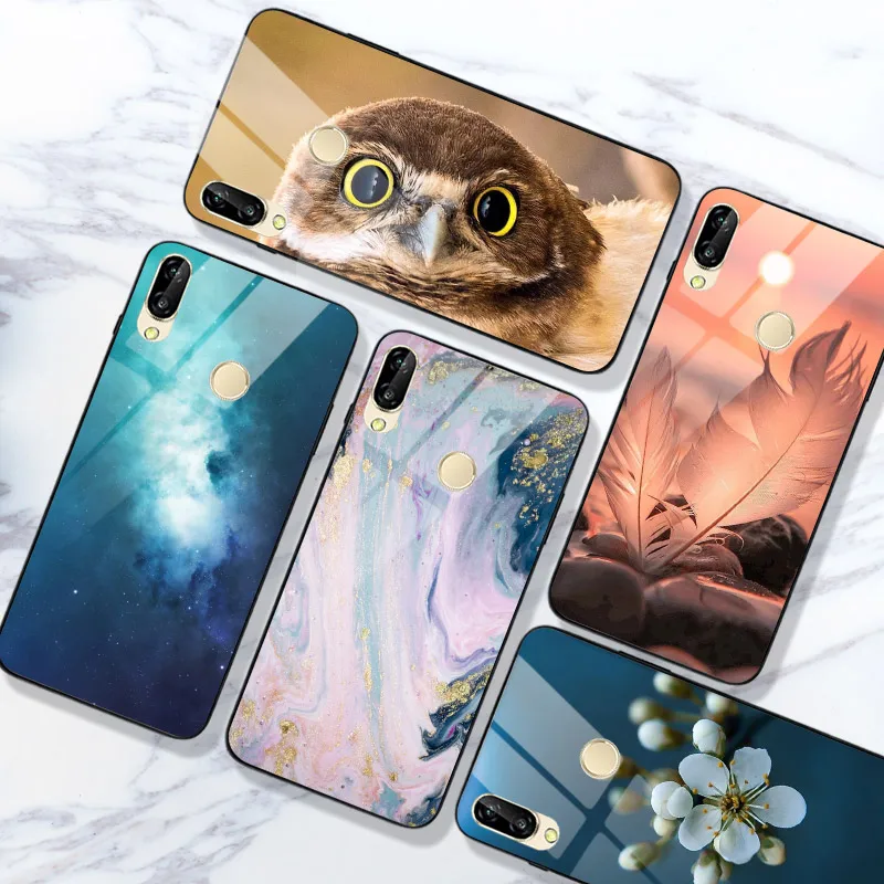 Чехол для Huawei NOVA 2i 3i 3e 4e Жесткий из поликарбоната и ТПУ Y5 Y6 Y7 2019 Prime Lite 2018 черный