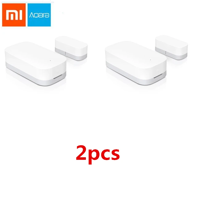 aqara version 2pcs Xiaomi mijia Aqara датчик окна двери Zigbee беспроводное соединение умный мини датчик двери работает с Android IOS приложение управление - Комплект: aqara version 2pcs