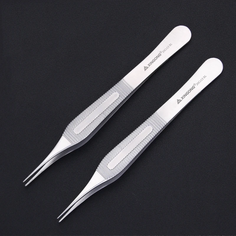 

Stainless steel tweezers Pot belly equipment fine toothed tweezers double eyelid tool