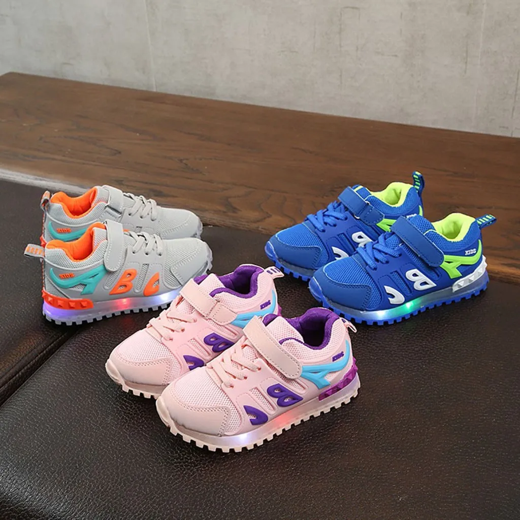 Детская обувь для девочек и мальчиков дышащие сетчатые спортивные кроссовки с