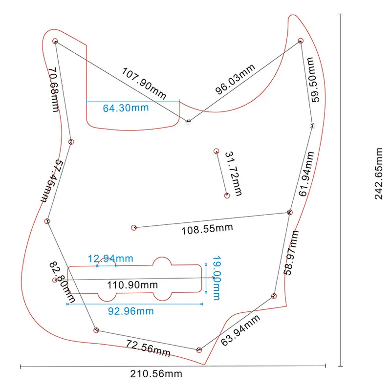 Запасные части для гитары Pleroo Стандартные накладки на гитару под заказ 4 струны