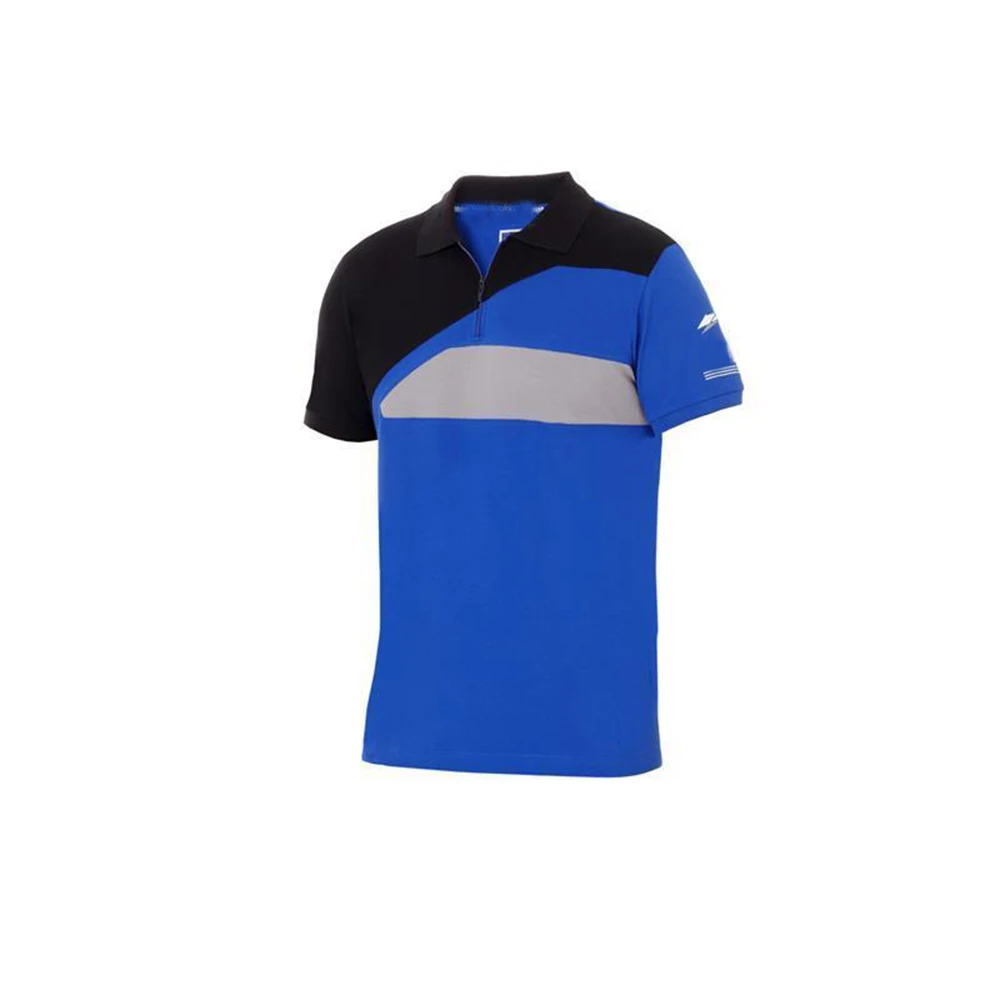 Summer Moto GP For Yamaha M1 100% Cotton Blue Polo Shirt Men's Motorcycle Racing Biking