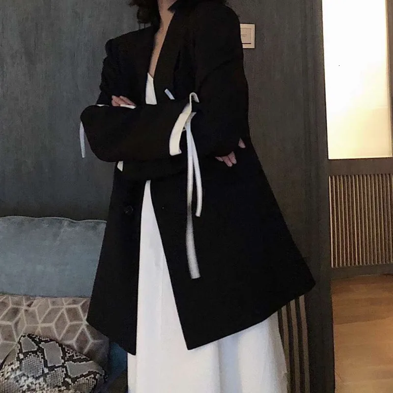 [LANMREM] 2020 Осенняя и новая продукция модная черная куртка с отстегивающимися