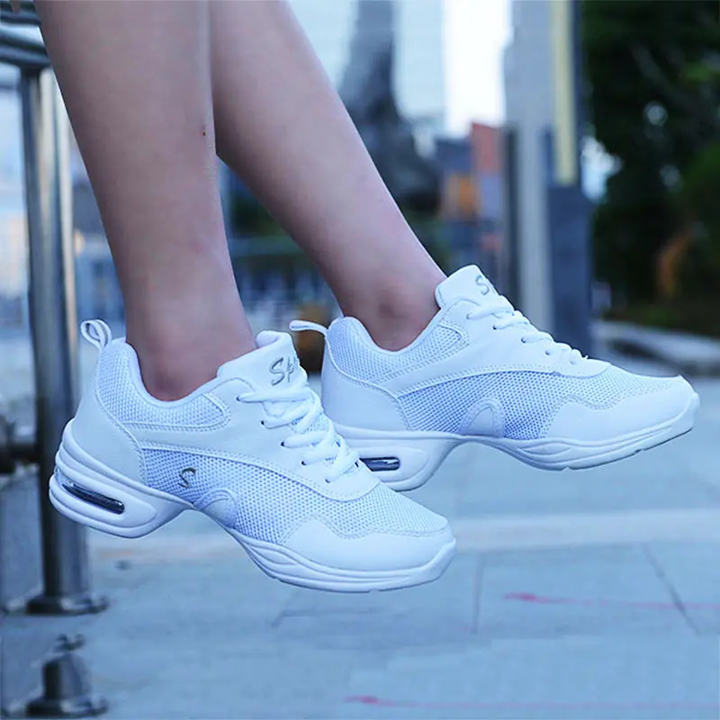 

Mesh Modern Dancing Shoes For Women Soft Outsole Sports Feature Girls Hip Hop Jazz Dance Sneakers Comfortable Fitness Gym Shoes