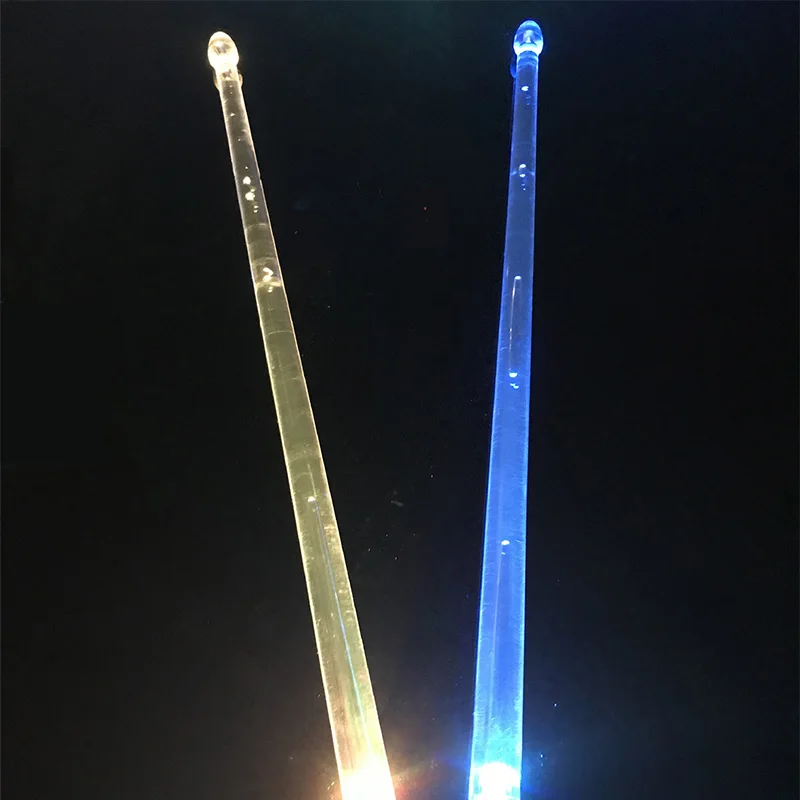 Yellow and blue BATESMUSIC Macromolecular составные яркие бедра светодиодные барабанные палочки ударные инструменты светящиеся аксессуары для барабана - Цвет: Yellow and blue