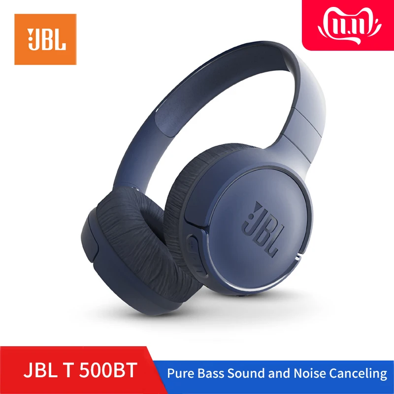 JBL T500BT Bluetooth Беспроводные наушники с микрофоном чистый Бас Звук шумоподавление портативная складная гарнитура спортивные наушники