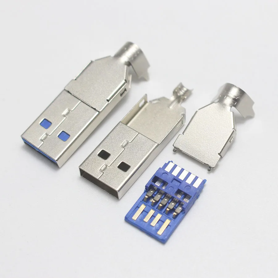 2/5/10pcs/lot DIY USB 3.0 male connector jack soldering type socket 3 in 1 for Cable | Обустройство дома